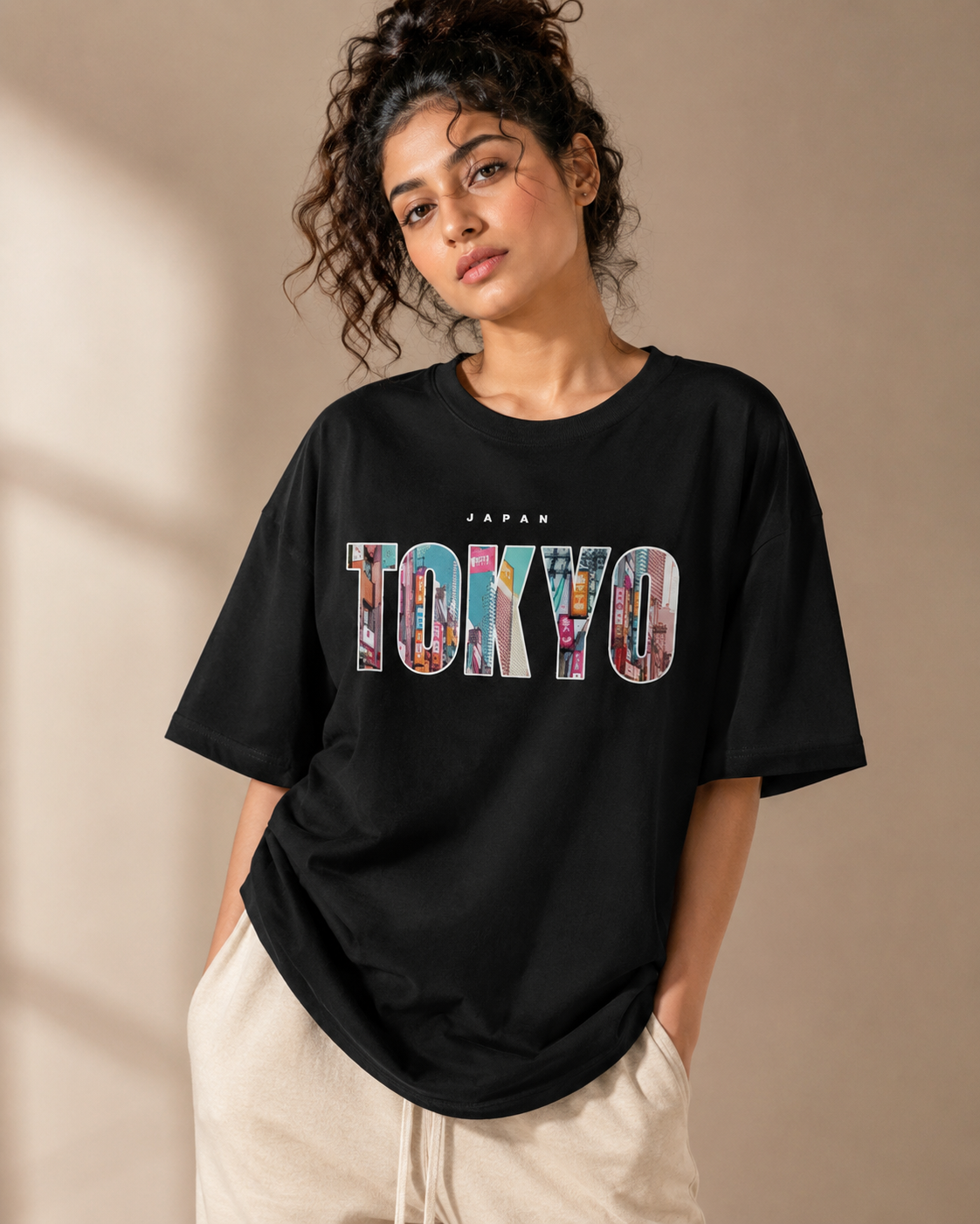 Women's Oversized Printed T-Shirt Combo Pack of 2 | Cotton Blend | Half Sleeve Loose Fit Casual Graphic Tees